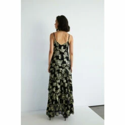 Warehouse Sparkle Jacquard Ruffle Maxi Dress For Female -Warehouse Sales Store unnamed file 4478
