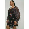 Warehouse Plus Size Sweetheart Neck Floral Mix Mini Dress For Female