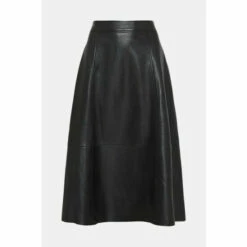 Warehouse Real Leather Seam Detail Midi Skirt For Female -Warehouse Sales Store unnamed file 4501