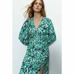 Warehouse V Neck Midi Dress For Female -Warehouse Sales Store unnamed file 4519