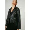 Warehouse Faux Leather Quilted Shoulder Biker Jacket For Female -Warehouse Sales Store unnamed file 452