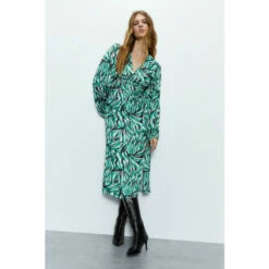 Warehouse V Neck Midi Dress For Female -Warehouse Sales Store unnamed file 4522