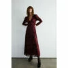 Warehouse Burn Out Devore V Neck Midi Dress For Female -Warehouse Sales Store unnamed file 4523