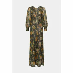 Warehouse Plus Size Sparkle Floral Bias Cut Midi Dress For Female -Warehouse Sales Store unnamed file 4542