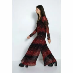 Warehouse Wide Leg Pleated Jumpsuit For Female -Warehouse Sales Store unnamed file 4552