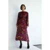 Warehouse Velvet Devore Puff Sleeve Midi Dress For Female -Warehouse Sales Store unnamed file 4561
