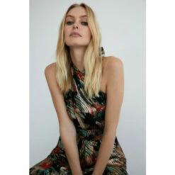 Warehouse Sparkle Printed Halter Neck Jumpsuit For Female -Warehouse Sales Store unnamed file 4576