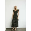 Warehouse Floral Ruffle Maxi Dress For Female