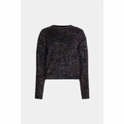 Warehouse Metallic Tinsel Crew Knit Jumper For Female -Warehouse Sales Store unnamed file 4618