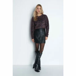 Warehouse Metallic Tinsel Crew Knit Jumper For Female -Warehouse Sales Store unnamed file 4619