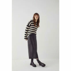 Warehouse Wide Rib Stripe Button Knit Jumper For Female 17 Warehouse Wide Rib Stripe Button Knit Jumper For Female -Warehouse Sales Store unnamed file 4629