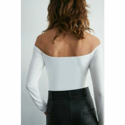 Warehouse Premium Slinky Double Layer Bardot Bodysuit For Female -Warehouse Sales Store unnamed file 463