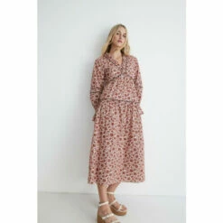 Warehouse Floral Piping Detail Midi Dress For Female -Warehouse Sales Store unnamed file 4653