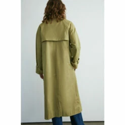 Warehouse Luxe Button Through Cotton A Line Trench For Female -Warehouse Sales Store unnamed file 4675