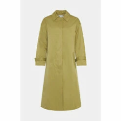 Warehouse Luxe Button Through Cotton A Line Trench For Female -Warehouse Sales Store unnamed file 4676
