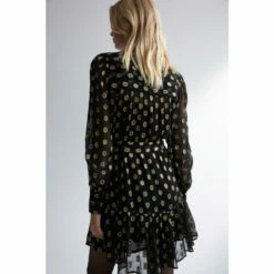 Warehouse Sparkle Tie Waist Button Through Mini Dress For Female -Warehouse Sales Store unnamed file 4681