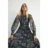 Warehouse Recycle Polyester Animal Pleated Midi Dress For Female