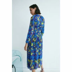 Warehouse WH X Kimberley Burrows Metallic Plisse Ruched Midi Dress For Female -Warehouse Sales Store unnamed file 4705