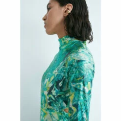 Warehouse WH X Kimberley Burrows Printed Sequin Funnel Midi Dress For Female -Warehouse Sales Store unnamed file 4723