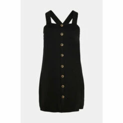 Warehouse Pique Ruched Strap Cross Back Short Dress For Female -Warehouse Sales Store unnamed file 4728