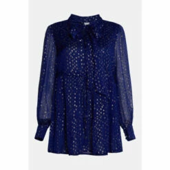 Warehouse Petite Sparkle Tie Neck Mini Dress For Female -Warehouse Sales Store unnamed file 4748