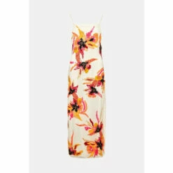 Warehouse Petite Embellished Floral Midi Slip Dress For Female -Warehouse Sales Store unnamed file 4764