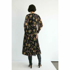 Warehouse Recycled Floral Pleated Chiffon Belted Midi Dress For Female -Warehouse Sales Store unnamed file 4773