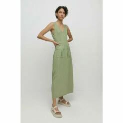 Warehouse Pique Utility Tie Waist Dress For Female -Warehouse Sales Store unnamed file 4808