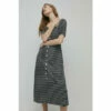 Warehouse Stripe Pique Sweetheart Neck Midi Dress For Female -Warehouse Sales Store unnamed file 4822