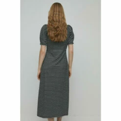 Warehouse Stripe Pique Sweetheart Neck Midi Dress For Female -Warehouse Sales Store unnamed file 4824
