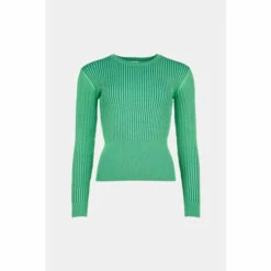 Warehouse Petite Plated Rib Knit Jumper For Female -Warehouse Sales Store unnamed file 483