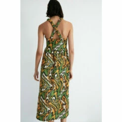 Warehouse Textured Jersey Abstract Cross Back Midi Dress For Female -Warehouse Sales Store unnamed file 4837