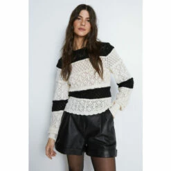 Warehouse Pointelle Knit Scallop Detail Jumper For Female -Warehouse Sales Store unnamed file 4847