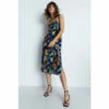 Warehouse Printed Velvet Strappy Cross Back Midi Dress For Female -Warehouse Sales Store unnamed file 4853