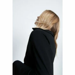 Warehouse Jersey Crepe Button Wrap Gathered Shirt For Female -Warehouse Sales Store unnamed file 4876