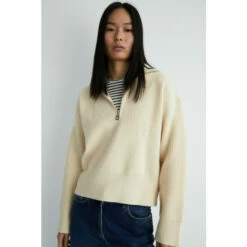 Warehouse Zip Neck Knit Jumper For Female -Warehouse Sales Store unnamed file 4892