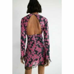 Warehouse Printed Sequin Bead Trim Open Back Mini Dress For Female -Warehouse Sales Store unnamed file 4901