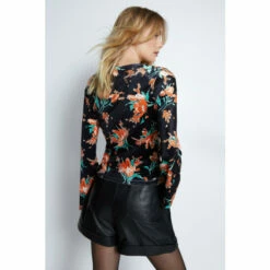 Warehouse Black Floral Print Velvet Cut Out Corset Style Top For Female -Warehouse Sales Store unnamed file 4919