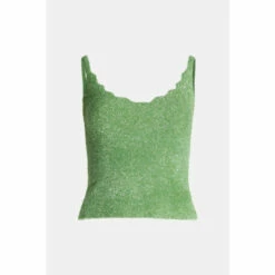 Warehouse Tinsel Scallop Neck Knit Top For Female -Warehouse Sales Store unnamed file 4929