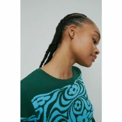 Warehouse Petite Wave Floral Jacquard Knit Jumper For Female -Warehouse Sales Store unnamed file 4934