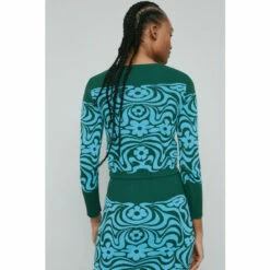 Warehouse Petite Wave Floral Jacquard Knit Jumper For Female -Warehouse Sales Store unnamed file 4935