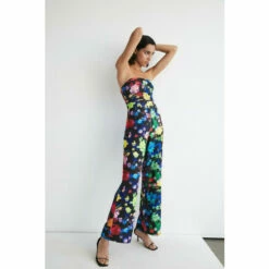 Warehouse Floral Print Bandeau Jersey Crepe Jumpsuit For Female -Warehouse Sales Store unnamed file 4959