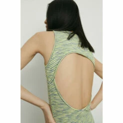 Warehouse Space Dye Open Back Midi Dress For Female