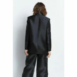 Warehouse Satin Twill Double Breasted Boyfriend Blazer For Female -Warehouse Sales Store unnamed file 5017