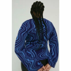 Warehouse Plus Size Warped Jacquard Knit Jumper For Female -Warehouse Sales Store unnamed file 5035