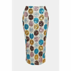 Warehouse Petite Floral Sequin Midi Skirt For Female -Warehouse Sales Store unnamed file 5041