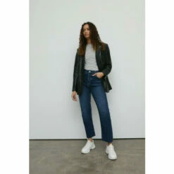Warehouse 94s Denim Stretch Straight Leg Raw Hem Jeans For Female -Warehouse Sales Store unnamed file 5054