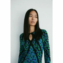 Warehouse Mixed Animal Jacquard Knit Dress For Female -Warehouse Sales Store unnamed file 5069