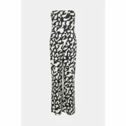 Warehouse Abstract Bandeau Jersey Crepe Jumpsuit For Female -Warehouse Sales Store unnamed file 5087