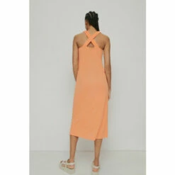 Warehouse Pique Ruched Strap Midi Dress For Female -Warehouse Sales Store unnamed file 5113